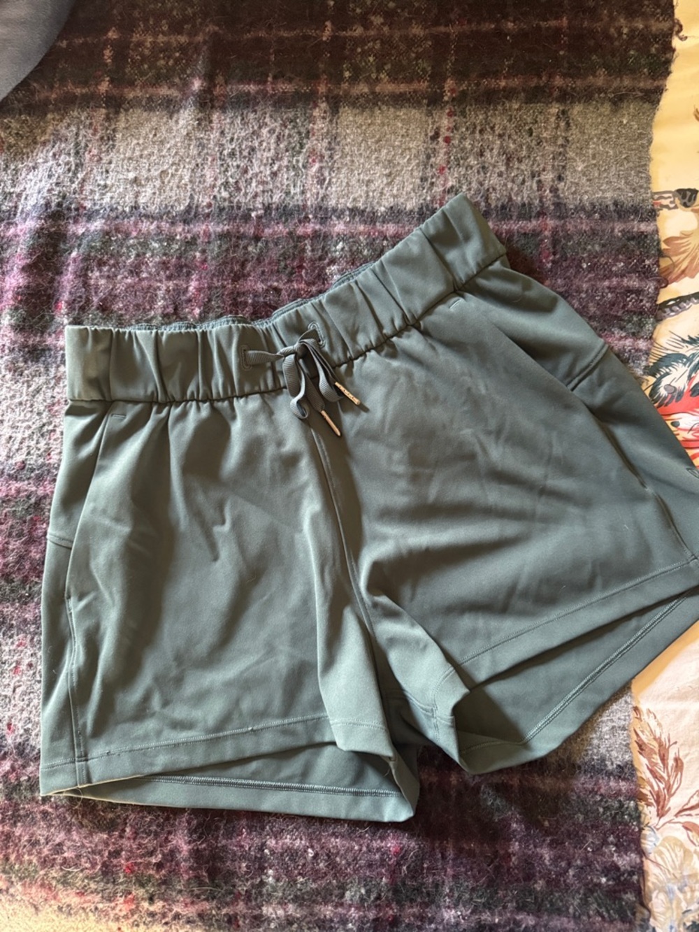 Women’s Olive Green Drawstring Active Shorts
